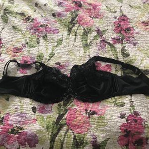 Fantasie Black Bra Unpadded with Lace 34J (US) 34GG (UK)